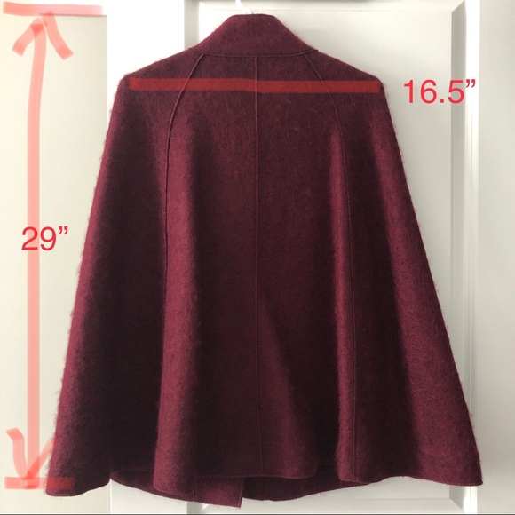 Asobio Wool Burgundy Cape - Picture 5 of 6